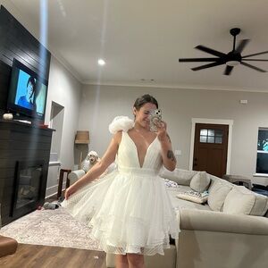 Jovani White Wedding Dress